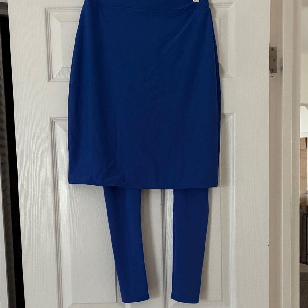 Electric Blue Women's Skirt with Attached Leggings by Sweet Lemon Thyme!
